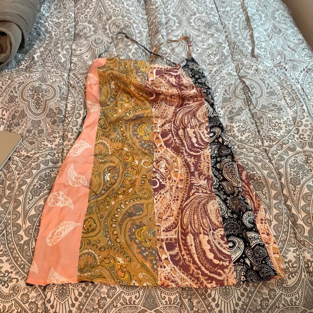 Paisley Cowl Neck Dress